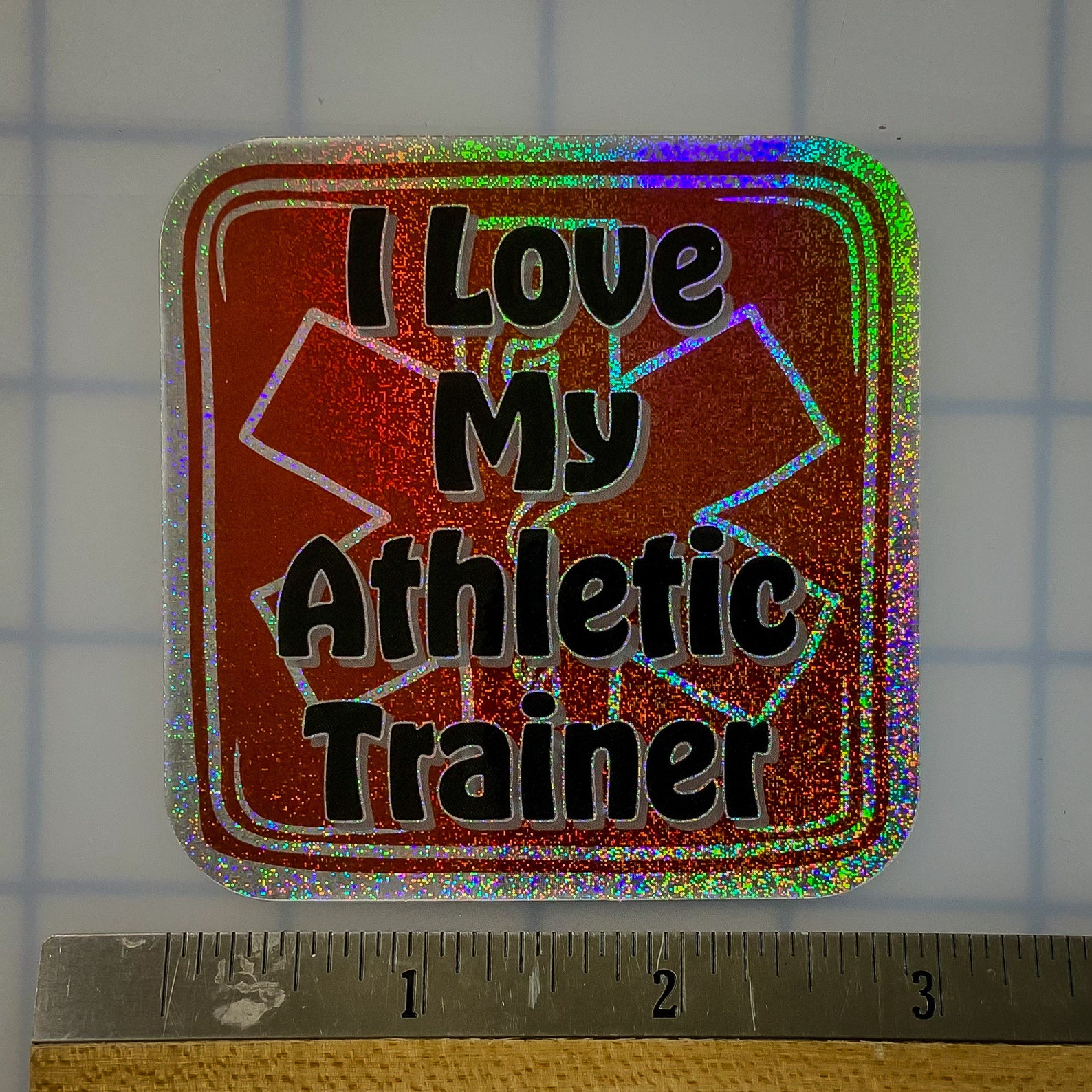 I Love My Athletic Trainer Sticker - Etsy