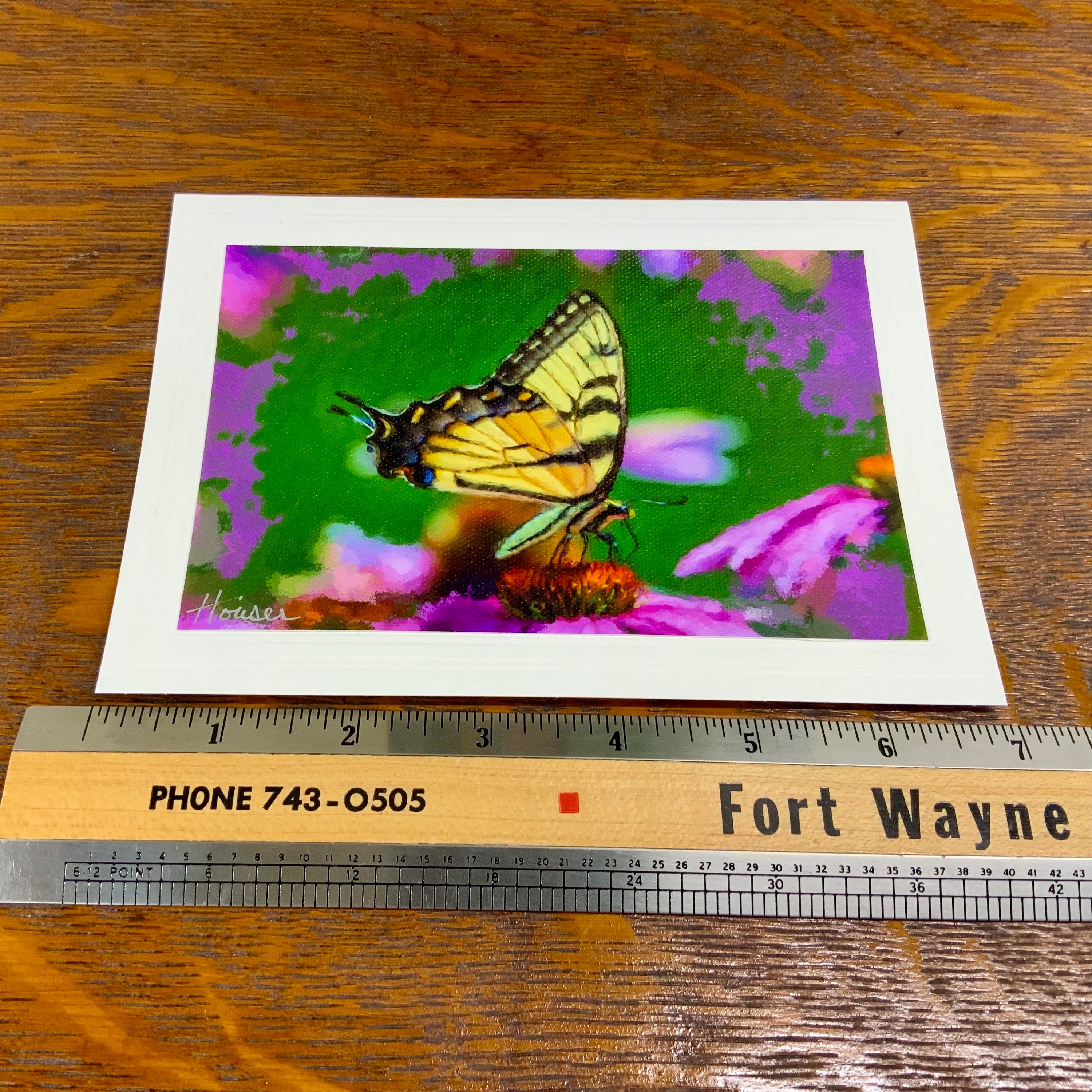 Eastern Tiger Swallowtail Butterfly Card - Digital Artwork Notecard - Etsy