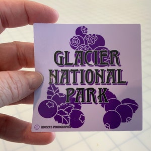 Huckleberries and Glacier National Park Sticker | Montana Souvenir