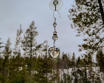 Small Crystal Heart Suncatcher | Rainbow Maker | Window Decor | Gift Idea