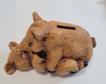Playful Pigs ceramic piggy bank