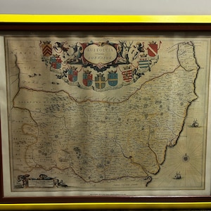1649 Sussex England Landkarte Reproduktion (1988)