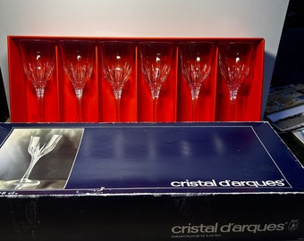 Cristal d’arques crystal wine glasses set of 6
