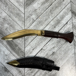 Abrecartas kukri de latón antiguo
