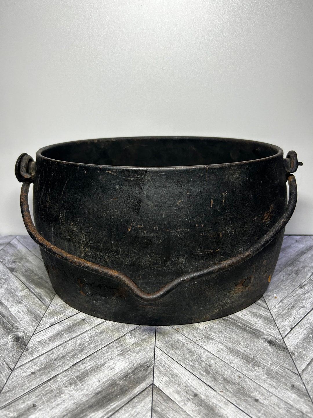 Vintage Cast Iron Cauldron Etsy