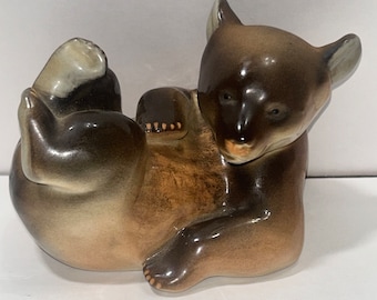 Vintage lomonosov porcelain bear