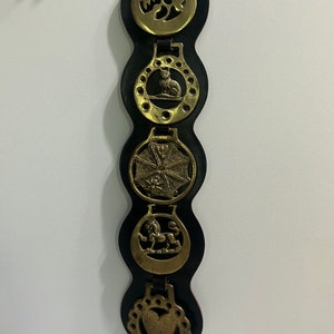 5 pc medallion horse brass
