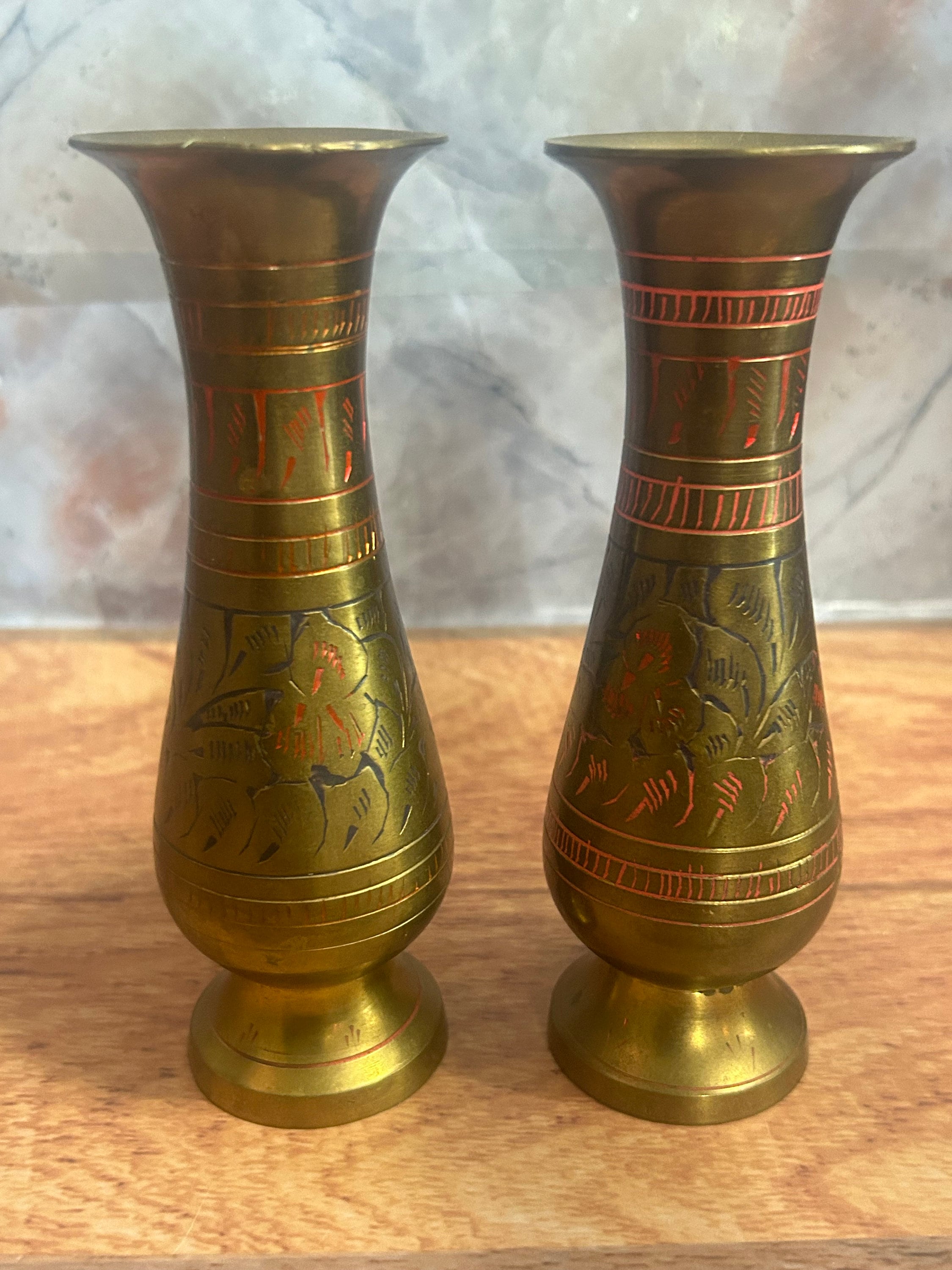 Indian made brass mini vases