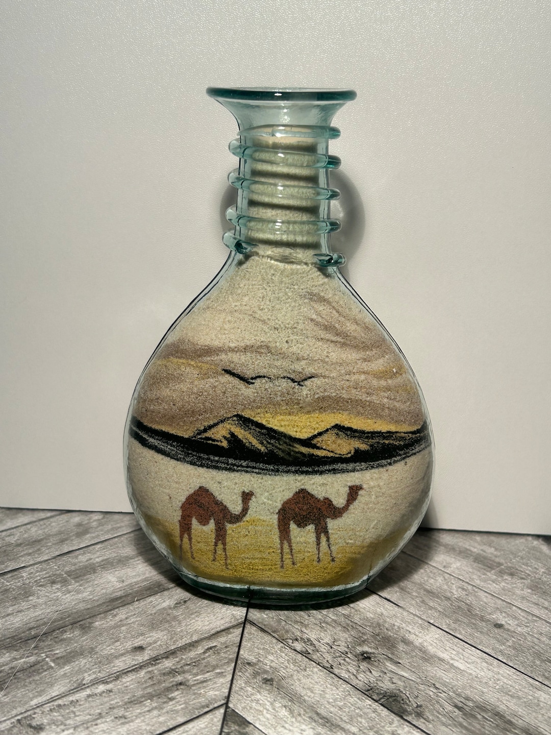 Jordanian Glass Sand Art Bottle Etsy
