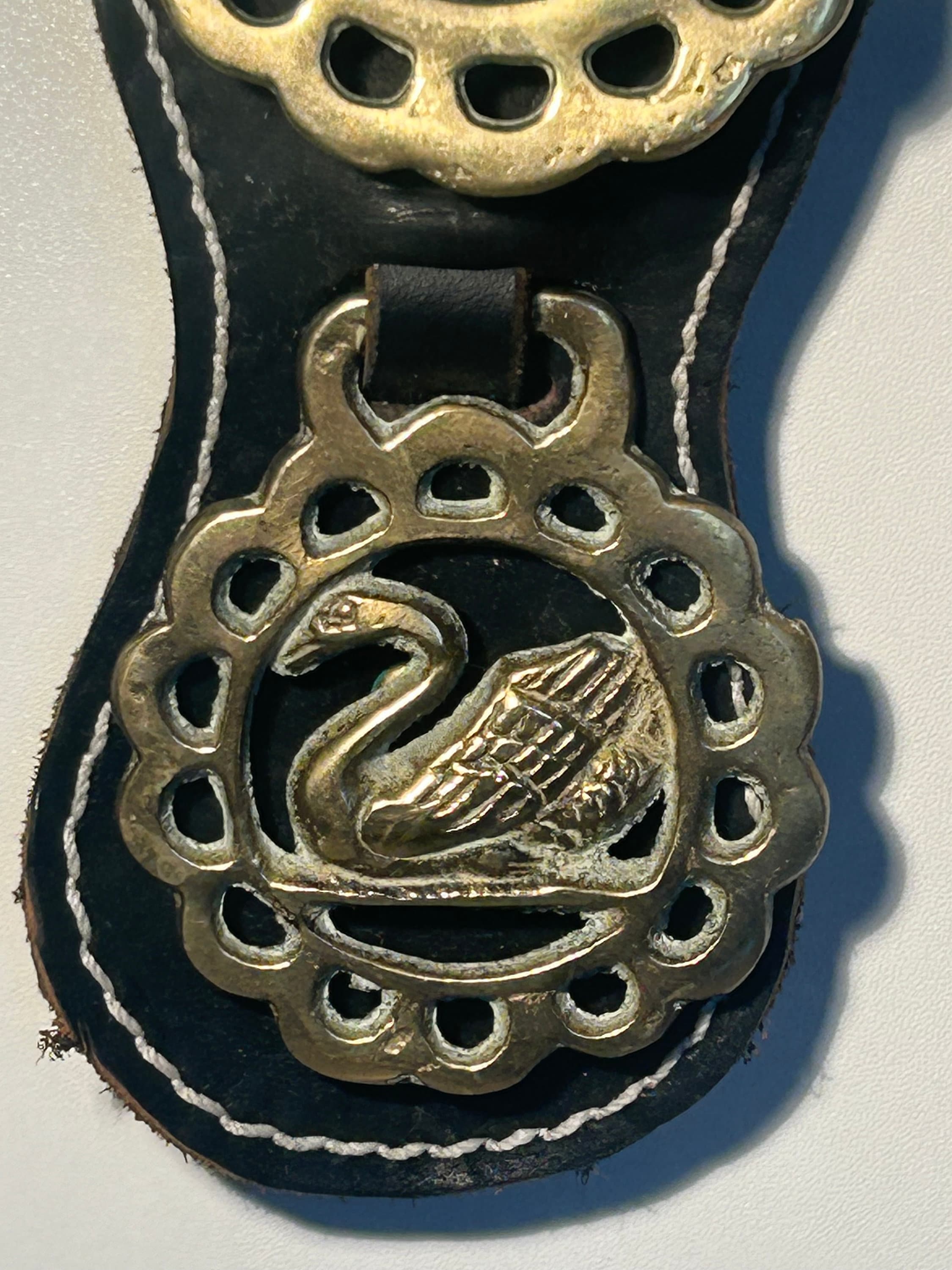 Vintage 3 médaillons de bride de cheval en laiton amulettes