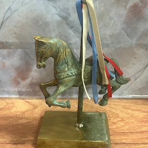 Brass carousel horse