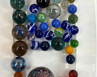 HAKACC Lot De 105 Billes En Verre œil De Chat – 14 Mm – Multicolores – Jeux, Déco Vase, Cadeau Enfant