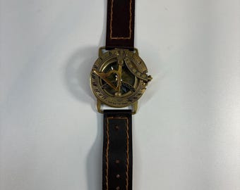 Steampunk Messing Kompass/Sonnenuhr