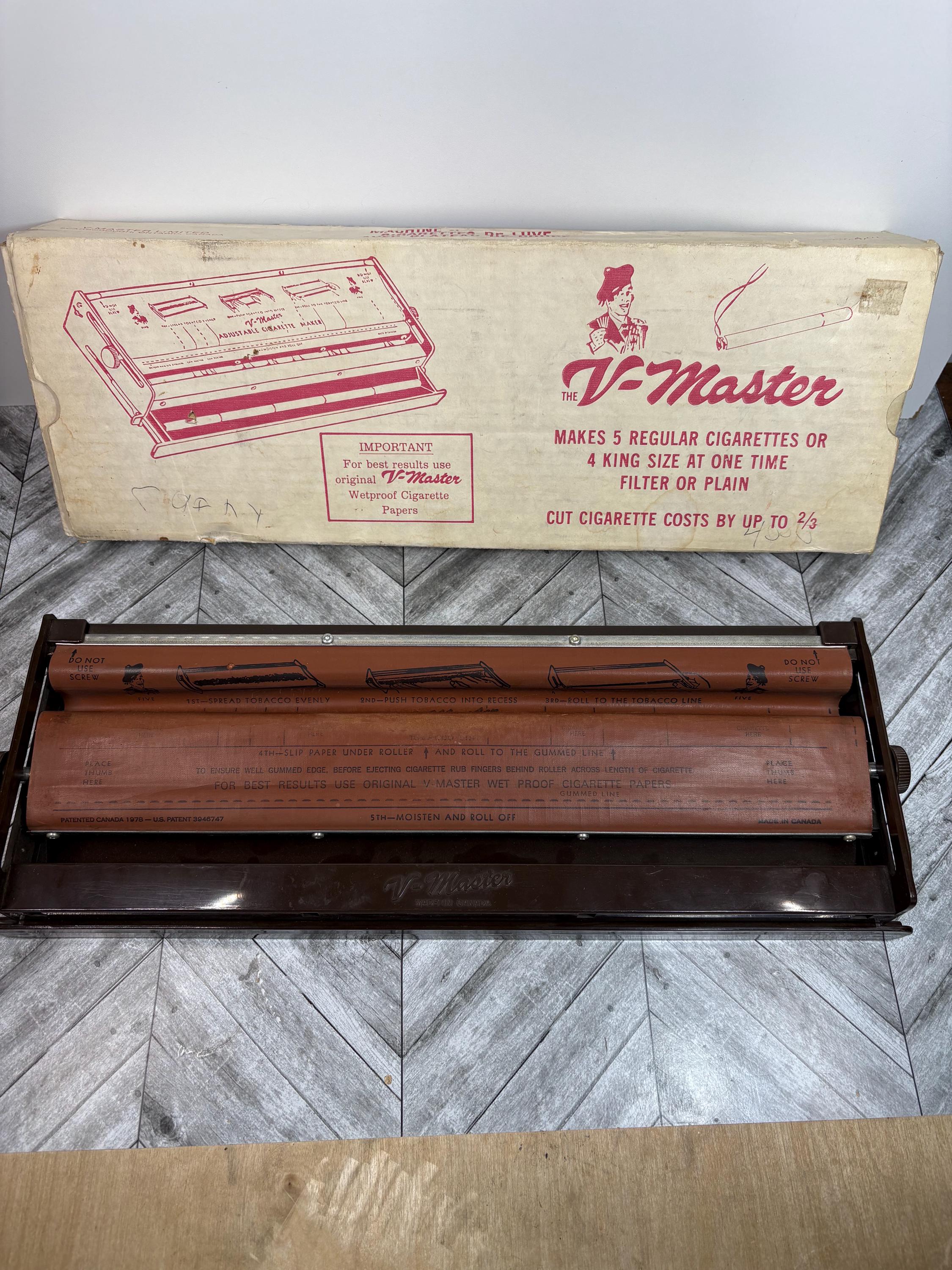v master cigarette maker Vintage v-master deluxe cigarette maker