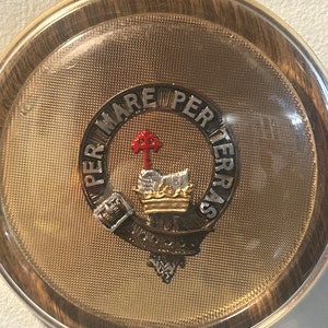 Wall crest of the chief of clan macdonald of sleat of Scotland
