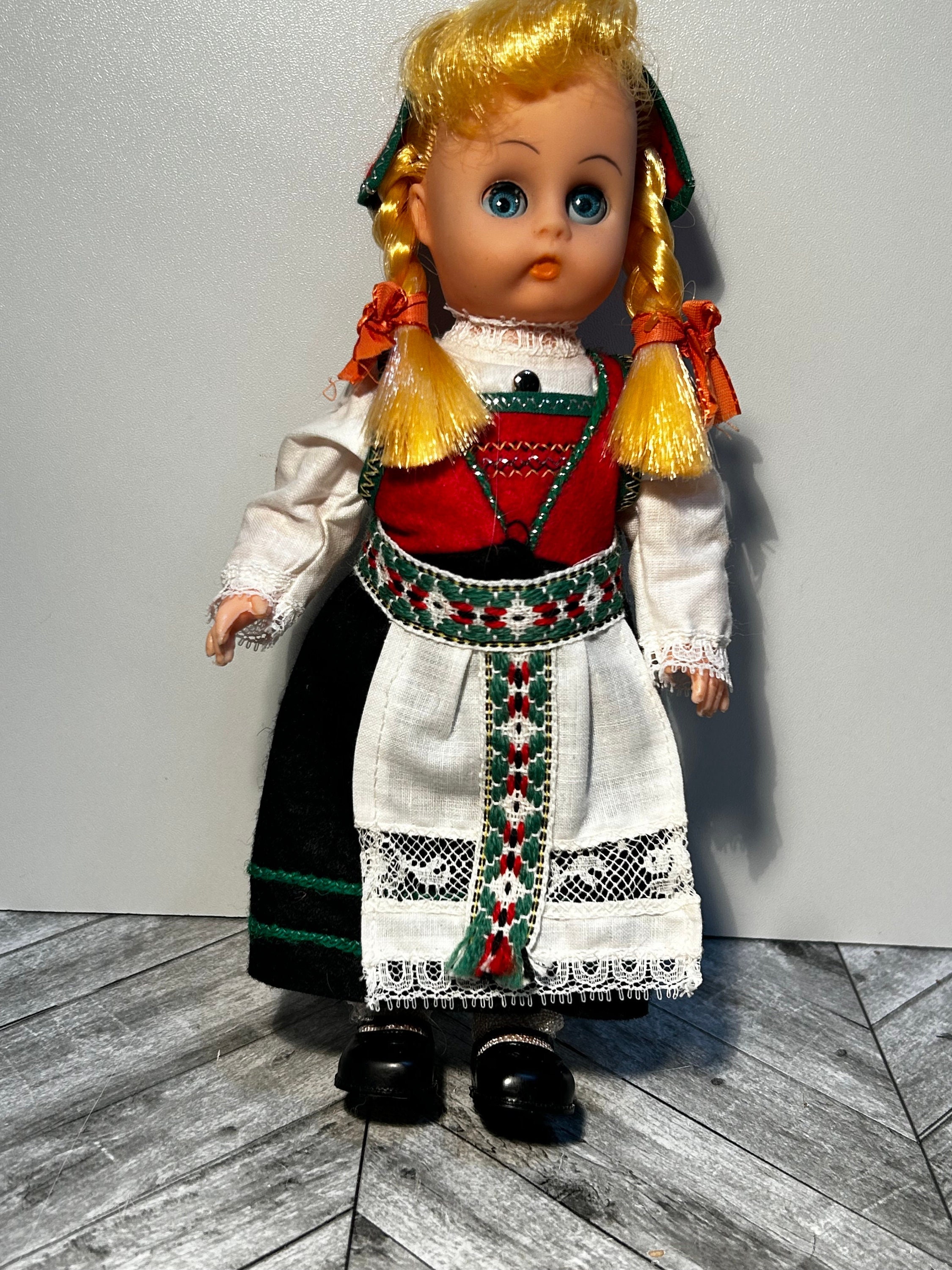 Vintage norwegian girl doll