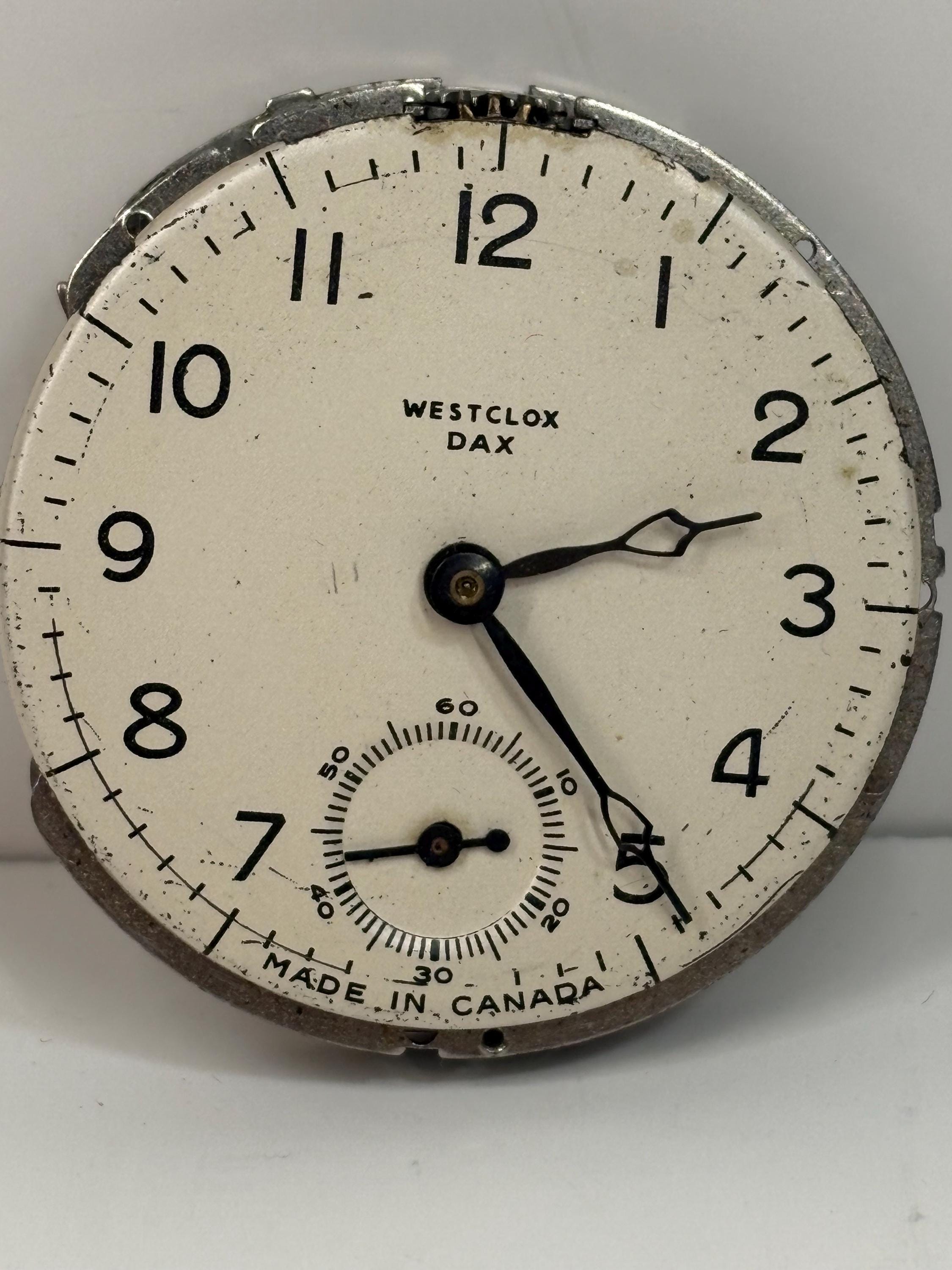 アメリカ製 50's？ WESTCLOX electric ヴィンテージ 時計 1950s Canadian Westclox “dax” Pocket Watch.for Parts or