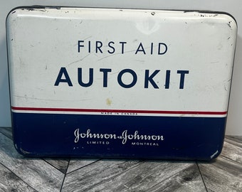 Johnson and johnson botiquín de primeros auxilios para automóvil en lata