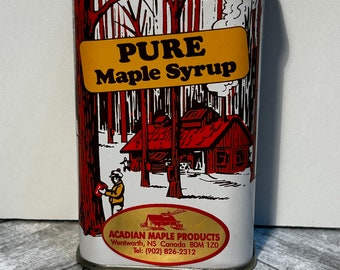 Pure maple syrup tin