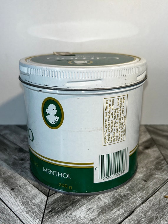 cigarettes in a can for sale 1930s Vintage Cavanders Cigarette Navy Cut Magnum Advertising Tin England CG666 Vintage Cameo Menthol Tobacco Tin