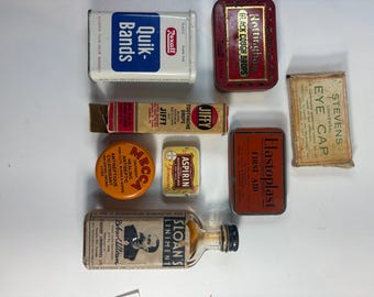 Vintage collectie medische benodigdheden (8 stuks)
