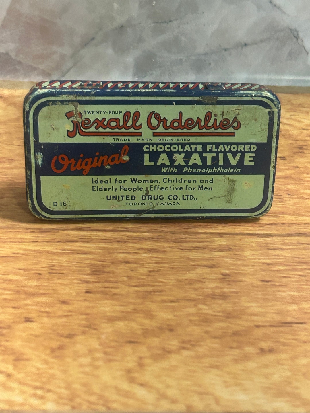 Rexall Orderlies Chocolate Laxative Tin Etsy