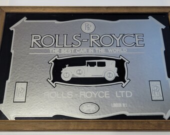 Rolls Royce Vintage London W1 Advertisement Mirror