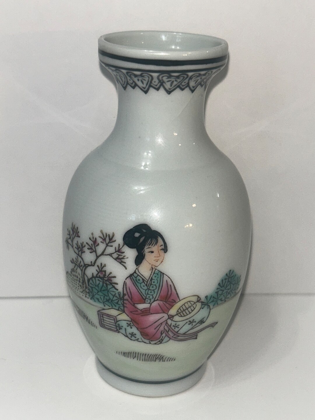 Small Famille Rose Chinese Vase Etsy