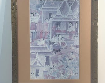 Jim Thompson Thai Kunstdruck auf Seide