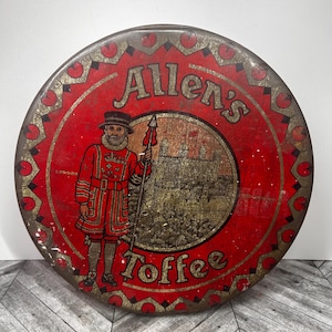 Vintage english allen’s toffee tin