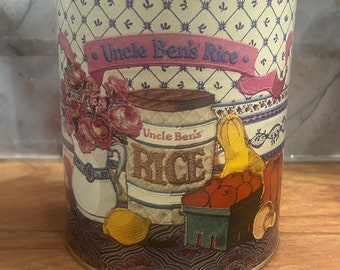 Vintage uncle bens rice tin