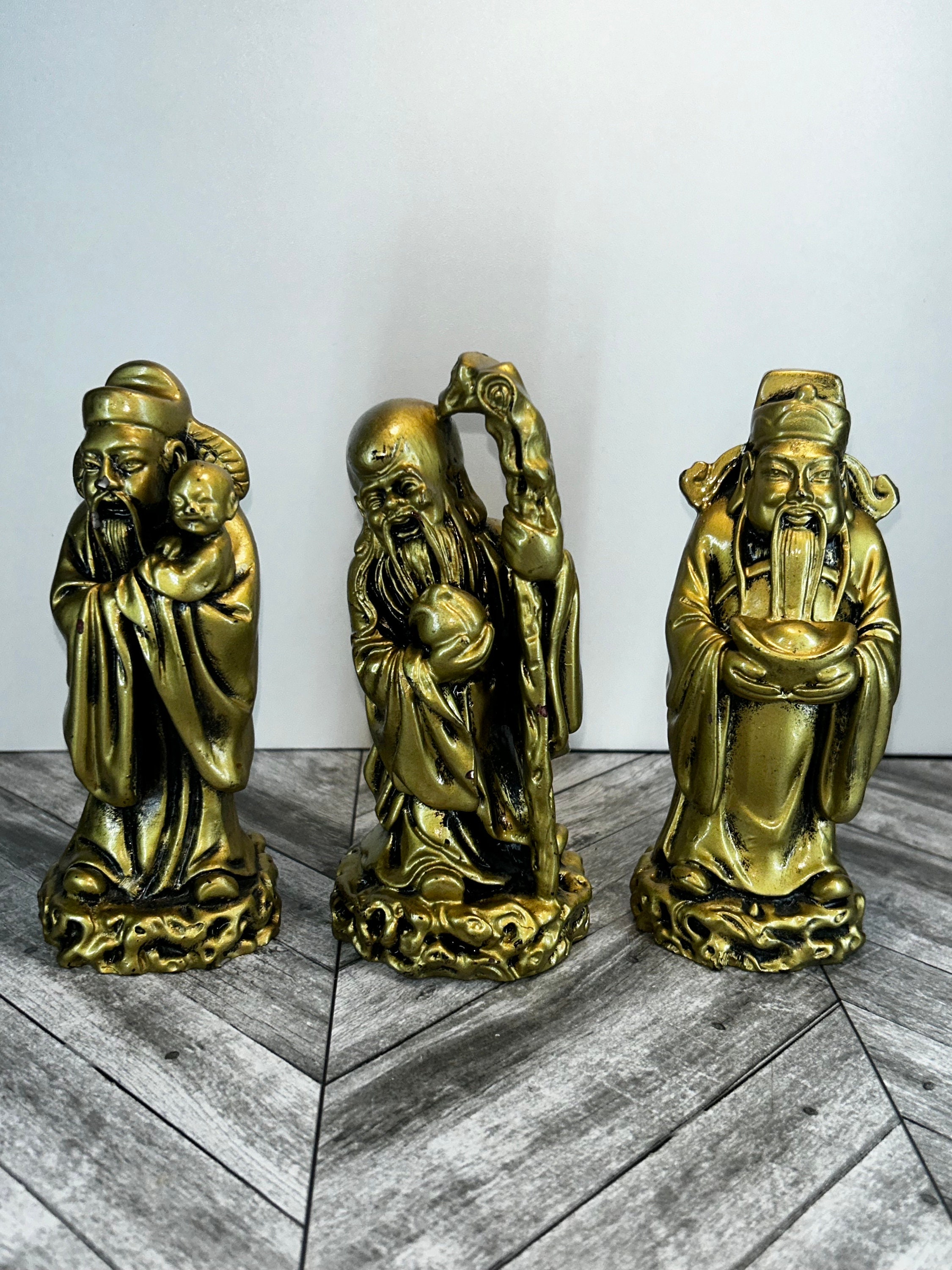 Feng Shui Fuk Luk Sau Diety Figures - Etsy