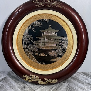 Golden palace of kyoto japan wall plaque
