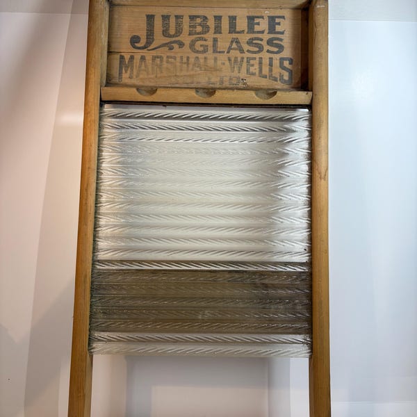 Vintage jubilee glass marshall wells washboard