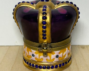 Vintage Bombay crown trinket box