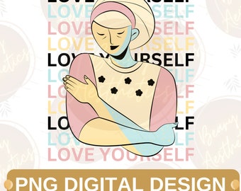 Love Yourself Png, Commercial Use png, valentines png, self love png