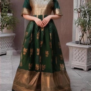 READYMADE LONG GOWN  Banaras silk Size 40 (L)
