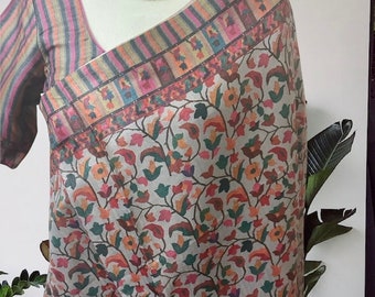 NEW PASHMINA Print Semi-Tussar silk saree with blouse size 40 (34-44)