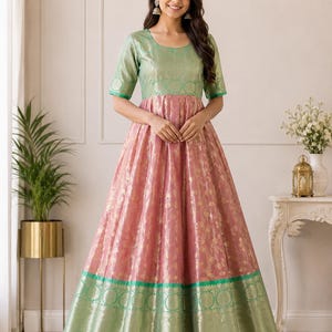 Pink and Green Indian Outfit - Etsy