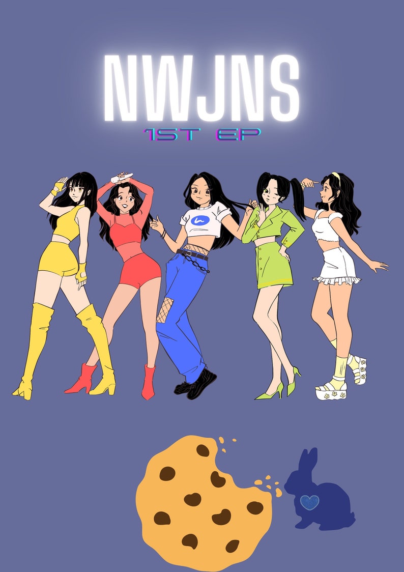 Newjeans Digital Art / Kpop Digital Art / Kidol Group Art / Etsy