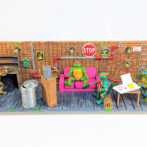 Turtle Action Figure Diorama - 3D Printed Modular Scenes