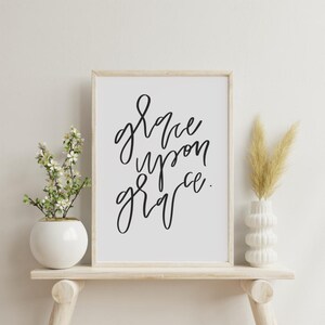 grace upon grace. | Digital Download | Print, art, quote, wall art, instant art, printable art, digital download art