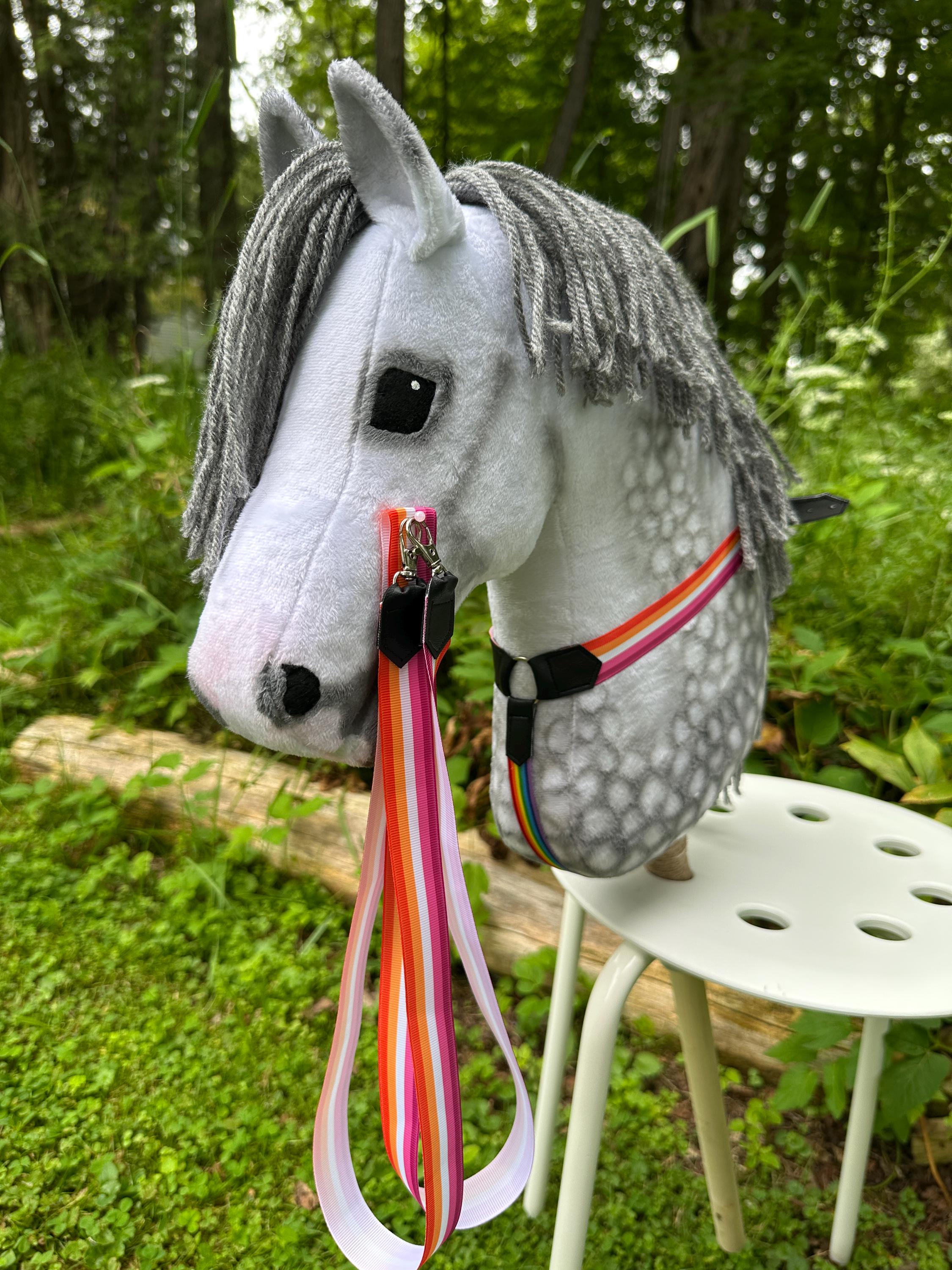 Lesbian Pride Hobbyhorse Breastplate and Reins HORSE NOT INCLUDED