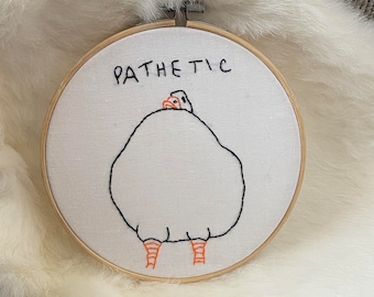 Pathetic goose embroidery pattern