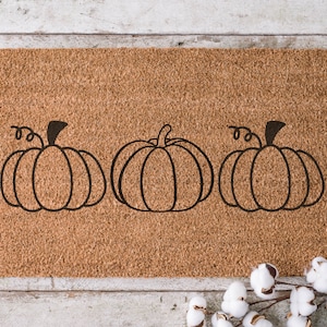 Cute Pumpkin Welcome Mat, Pumpkin Doormat, Cute Fall Doormat, Halloween Doormat, Fall Decor, Front Porch Decor, Fall Decor