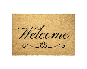 Welcome Doormat, Welcome Mat, Cute Doormat, Classy Welcome Mat, Pretty Doormat, Front Porch Decor, Housewarming Gift, New Home Gift