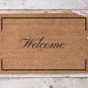 Welcome Doormat, Welcome Mat, Cute Doormat, Classy Welcome Mat, Housewarming Gift, First Time Homeowner, First House Gift, Simple Doormat