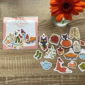 Cosy Autumn Sticker Pack - Vinyl Matte Aufkleber - Wasserdicht