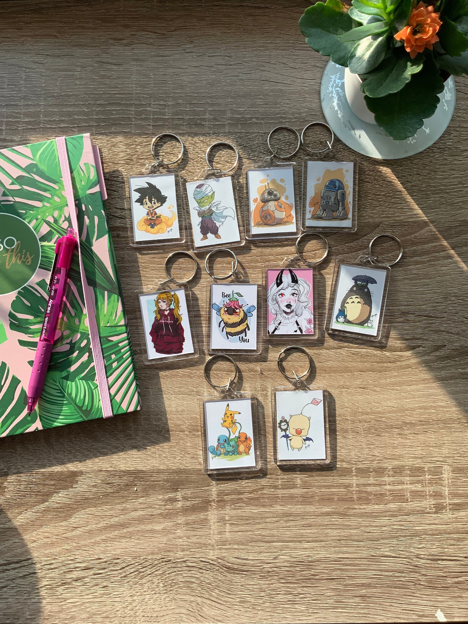 Illustrated B-grade Acrylic Key Chains - Etsy