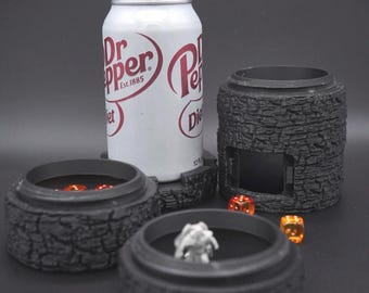 Modular Dice Tower & Storage System TTRPG Organizer, Dice Holder, Miniature Vault, DND Terrain Piece